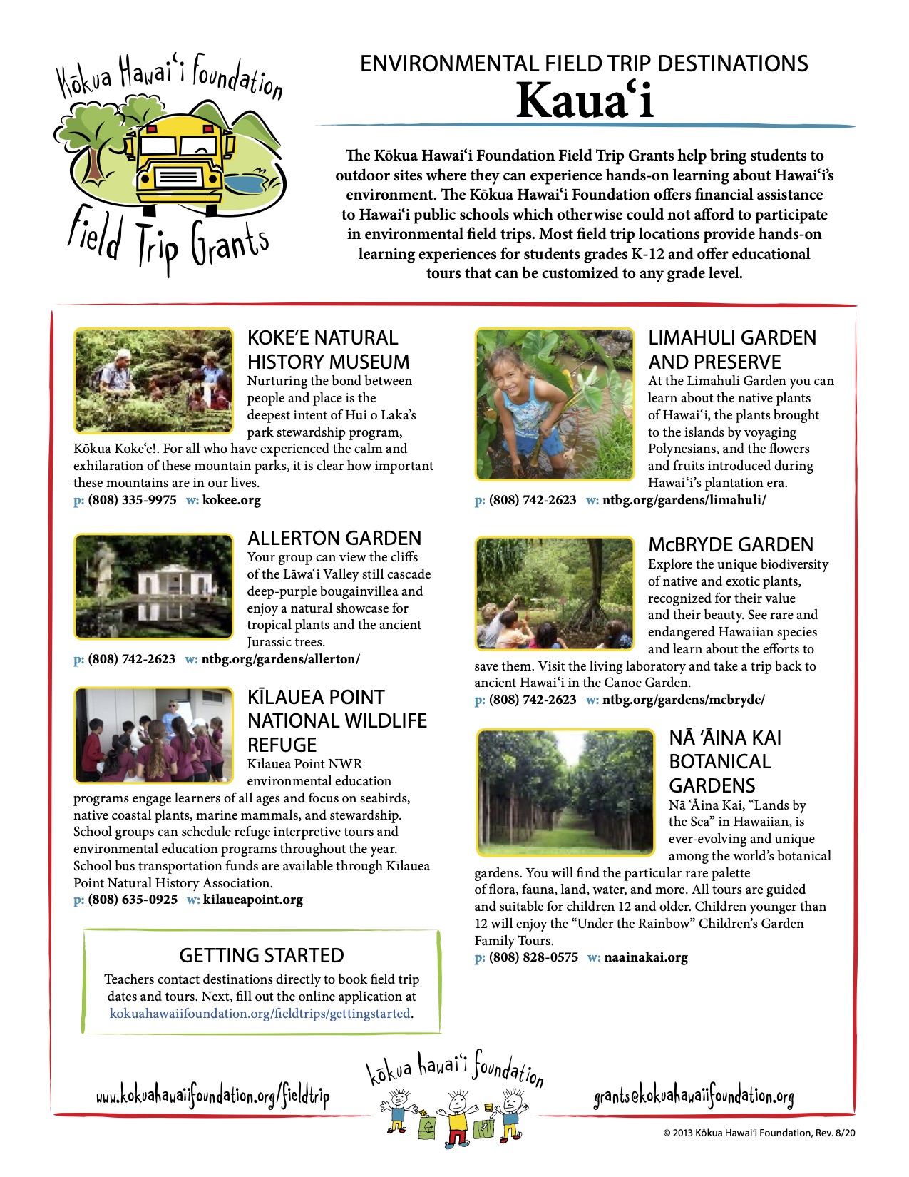 KHF Field Trip Destinations Kauaʻi - Kokua Hawaii Foundation